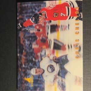 McDonald's x Pinnacle Chris Chelios 1997 NHL 3D Hockey Card